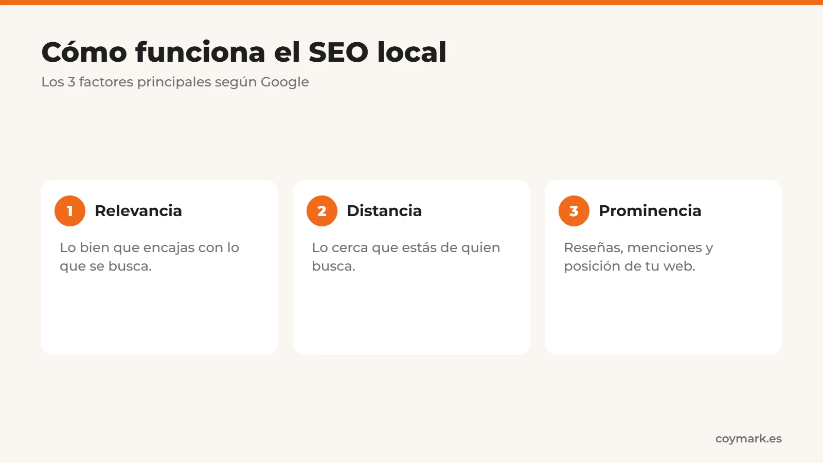 Qué es el SEO local y cómo funciona: relevancia, distancia y prominencia